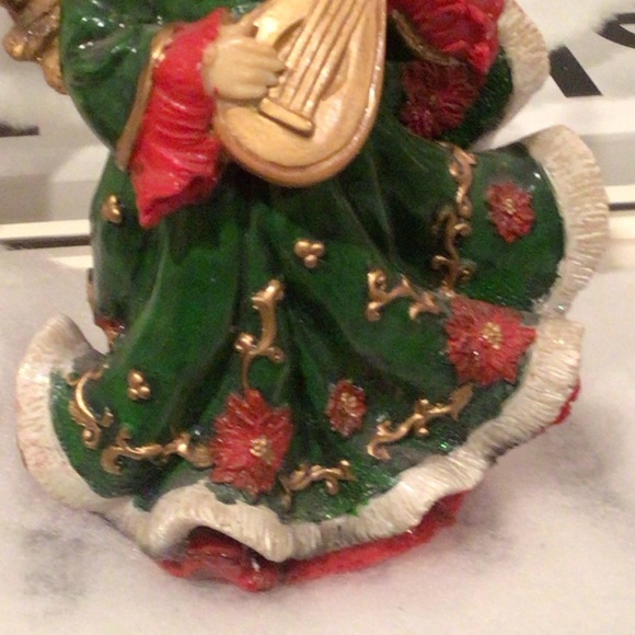Ceramic muscial windup  Christmas Angel - Picture 2 of 5